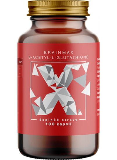 BrainMax S-Acetyl-L-Glutathione, SAG, 100 mg, 100 rostlinných kapslí