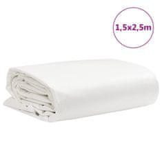 Vidaxl Plachta bílá 1,5 x 2,5 m 650 g/m²