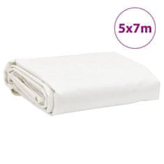 Vidaxl Plachta bílá 5 x 7 m 650 g/m²