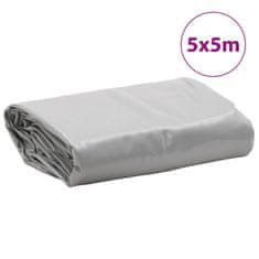 Vidaxl Plachta šedá 5 x 5 m 650 g/m²