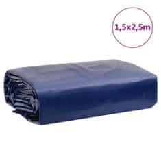 Vidaxl Plachta modrá 1,5 x 2,5 m 650 g/m²