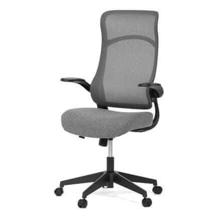 Autronic Kancelářská židle Kancelářská židle, houpací mech., černá MESH, plast. Kříž (KA-A182 BK)