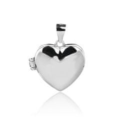 NUBIS Stříbrný přívěšek otevírací - medajlon srdce