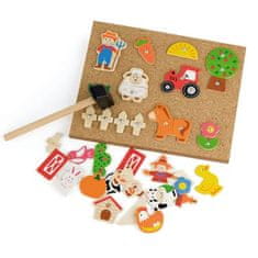 LEBULA Dřevěná farmářská hračka Viga Toys Cork Board