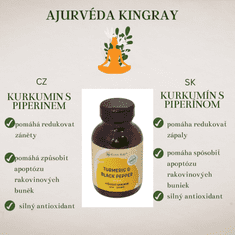 Organický kurkumín s čiernym korením (turmeric s piperínom) 120kpsx450mg