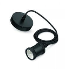 Philips Philips Vintage závěsný kabel 2m s objímkou E27 max. 40W IP20, černá