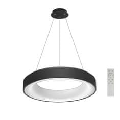 AZZARDO LED Závěsné svítidlo AZzardo Sovana Pendant 55 CCT black Dimm AZ2728 50W 2750lm 3000K-6500K IP20 55cm stmívatelné černé