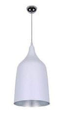 AZZARDO Závěsné svítidlo AZzardo Fabio M white/silver AZ0300 E27 1x60W IP20 20cm bílo-stříbrné