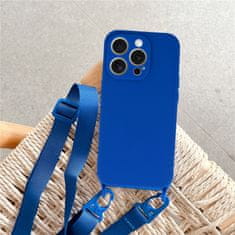 MobilPouzdra.cz Kryt Strap Silicone pro Apple iPhone 15 Plus , design 2 , barva modrá