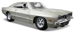 Maisto Dodge Charger R/T 1969 stříbrná 1:25