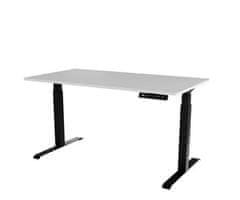 Veneti Výškově nastavitelný psací stůl HUTTO 2 - černý / bílý