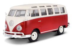 Maisto Volkswagen Van Samba Bílo/červená 1:25