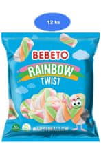 bonbóny marshmallow Rainbow Twist 60g (12 ks) závěs