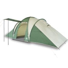 Greatstore Kempingový stan pro 6 osob zelený 576 x 238 x 193 cm taft 185T