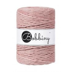 Kraftika Bobbiny macramé 5mmx100m xxl blush, příze, textil hedvábí