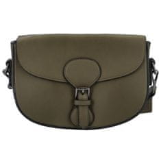 Paolo Bags Trendová koženková crossbody Atlay, tmavě zelená