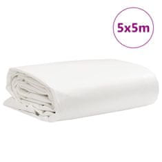 Vidaxl Plachta bílá 5 x 5 m 650 g/m²