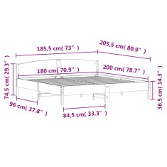 Vidaxl Postel bez matrace bílá 180 x 200 cm masivní borovice