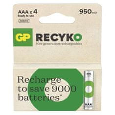 GP AAA ReCyko 950 mAh, nabíjecí (HR03), 4 ks