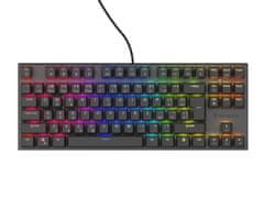 Genesis tichá herní klávesnice THOR 303/TKL/RGB/Outemu Peach/Drátová USB/CZ-SK layout/Černá