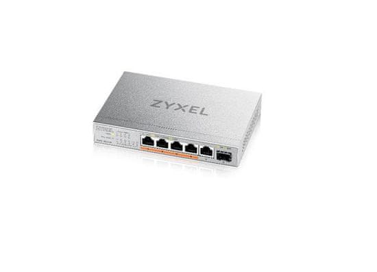 Zyxel XMG-105 5 Ports 2,5G + 1 SFP+, 4 ports 70W total PoE++ Desktop MultiGig unmanaged Switch