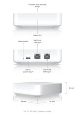 Ubiquiti UniFi Gateway Lite (UXG-Lite) - kompaktní brána s funkcí Routeru, WAN 1 GbE, 1x LAN 1 GbE, BT 5.1