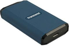 Transcend ESD410C 2TB, USB 20Gbps Type C, Externí odolný SSD disk (3D NAND flash), 2000MB/R, 2000MB/W, modrý