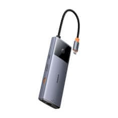 BASEUS hub Series 2 USB 6v1 (USB-C/HDMI4K60Hz/USB-C(10Gbps)/USB-A(10Gbps)/RJ45/USB-C(PD) šedý