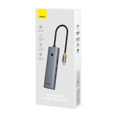 BASEUS hub Ultra Joy USB 6v1 (USB-C/1xHDMI4K30Hz/3xUSB 3.0/1xPD/RJ45) šedý