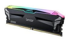 Lexar ARES DDR5 32GB (kit 2x16GB) UDIMM 7200MHz CL34 XMP 3.0 & EXPO - RGB, Heatsink, černá