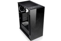 Evolveo Ptero Q12, case ATX, 2x USB2.0 / 1x USB3.0 1x HD Audio, 4x 120mm RGB, prosklené bočnice, černý