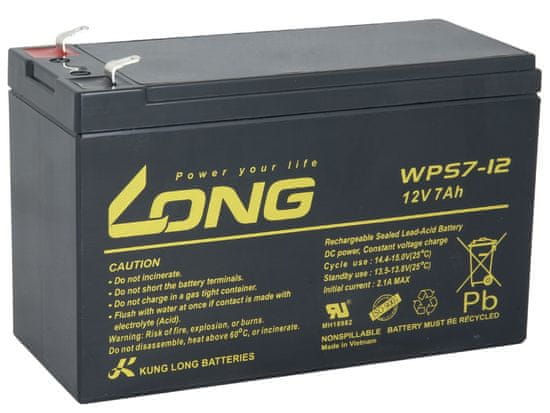 Long baterie 12V 7Ah F1 (WPS7-12)