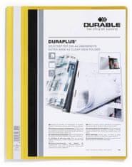 Durable Plastový rychlovazač - A4, s kapsou, žluté, 1 ks