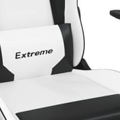 Vidaxl Herní židle bílá a černá umělá kůže