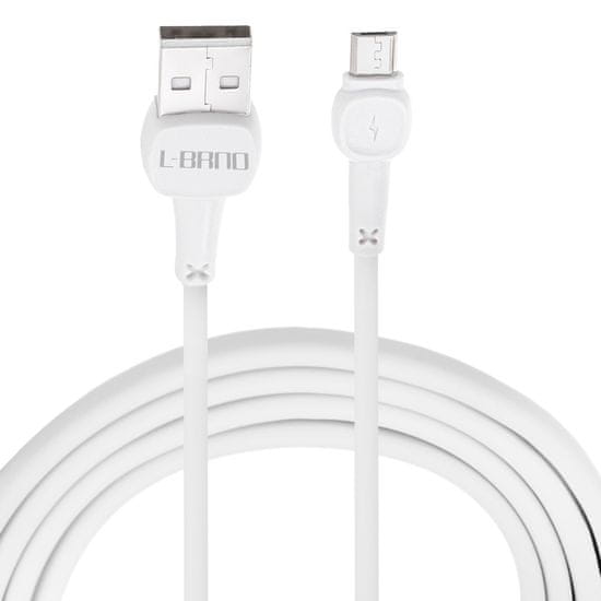 L-BRNO Rychlonabíjecí kabel Micro USB Bílý