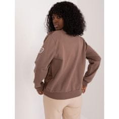 RELEVANCE Dámská bunda bomber s aplikací KISS hnědá RV-BL-8223.05_406218 S-M