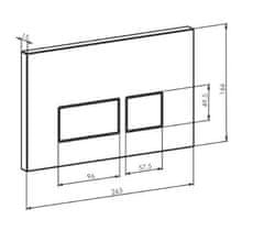 KOUPELNYMOST Předstěnový instalační systém s chromovým matným tlačítkem 20/0040 + wc rea carlo flat mini rimless + sedátko (PRIM_20/0026 40 CF1)