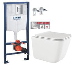 KOUPELNYMOST Rapid sl pro závěsné wc 38528set s chromovou deskou + wc invena paros + sedátko (38772001 RO1)