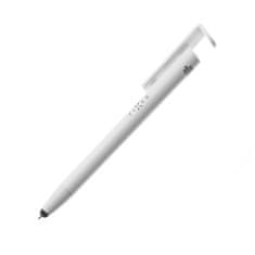 FIXED 3ni1 Pen stylus, stojánek, propiska, bambusové tělo Bílá Antibakteriální