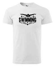 Fenomeno Pánské tričko - Swimming - bílé Velikost: 4XL