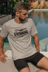 Fenomeno Pánské tričko - Swimming - šedé Velikost: XL