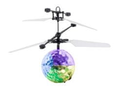 WOWO LED Disco Koule Ručně Ovládaný Létající Dron s Pohybovým Senzorem a Světelnými Efekty