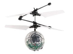 WOWO LED Disco Koule Ručně Ovládaný Létající Dron s Pohybovým Senzorem a Světelnými Efekty
