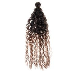 WOWO Hnědé Syntetické Vlasy Afro-Lock pro Zaplétání Copánků, Délka 60 cm