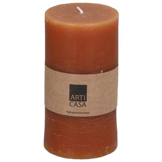 Arti Casa Sloupová svíčka Arti Casa, oranžová, 7 x 13 cm