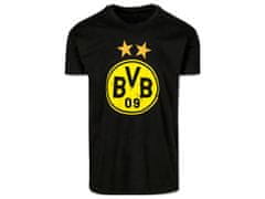 FotbalFans Tričko Borussia Dortmund, černé, bavlna | S