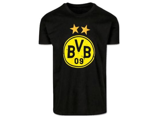 FotbalFans Tričko Borussia Dortmund, černé, bavlna
