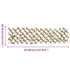 Vidaxl Treláže s umělým břečťanem roztahovací 5 ks růžové 180 x 60 cm