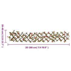 Vidaxl Treláže s umělým břečťanem roztahovací 5 ks růžové 180 x 30 cm