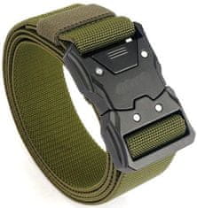 Camerazar Unisex Taktický Vojenský Opasek SURVIVAL, Černý, Polypropylenový Nylon, 38 mm Šířka